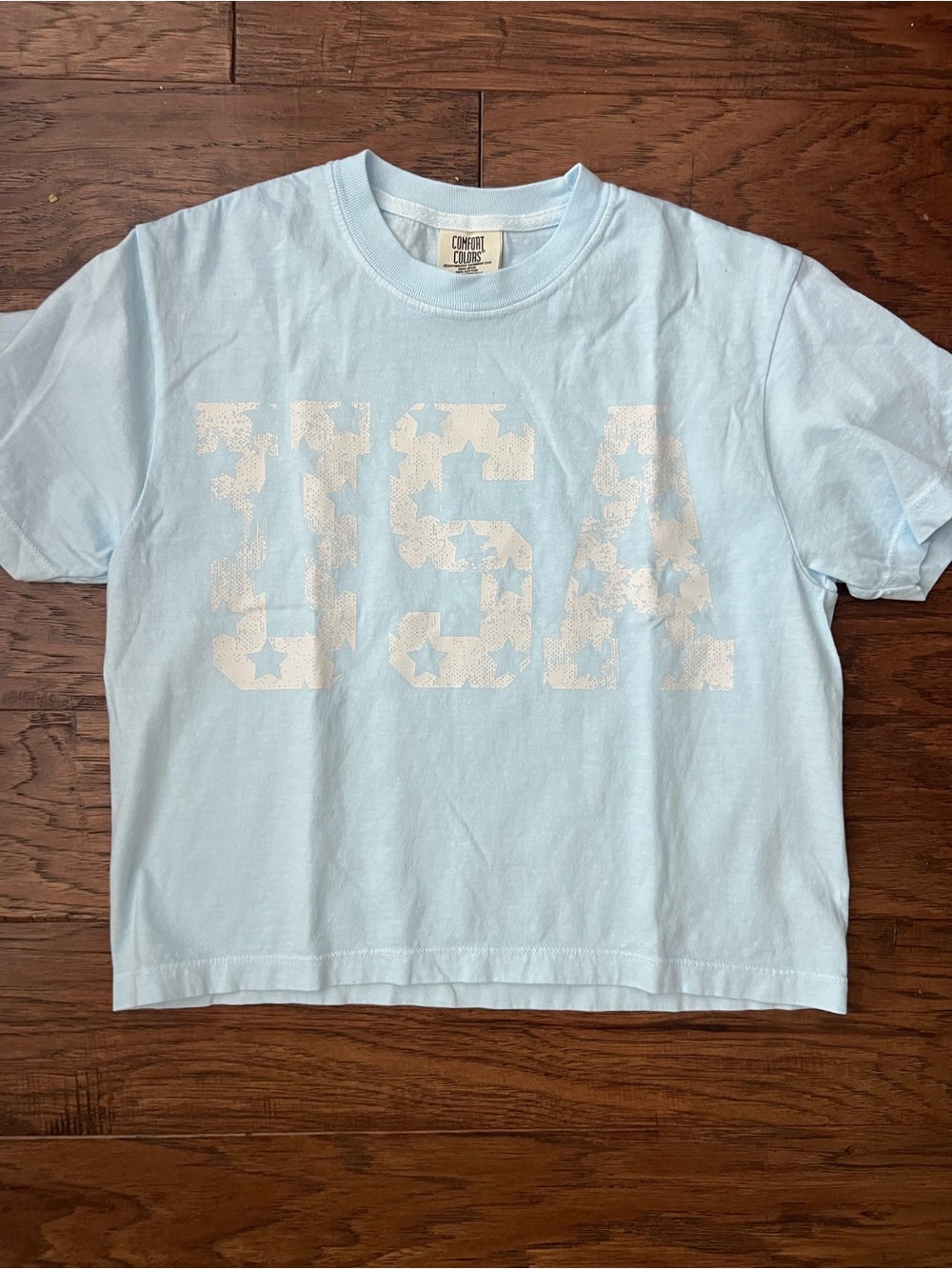 Light Blue USA Graphic Tee